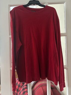 Saddlebred Men's Long-Sleeve Crewneck Shirt - Deep Red